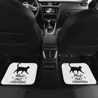 Black Cat Crossing Car Floor Mats
