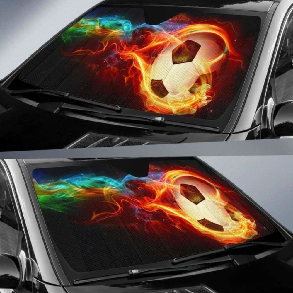 Ball Fire Car Sun Shades