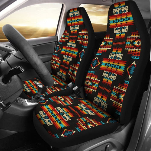 Black Pattern Native Car Seat Covers