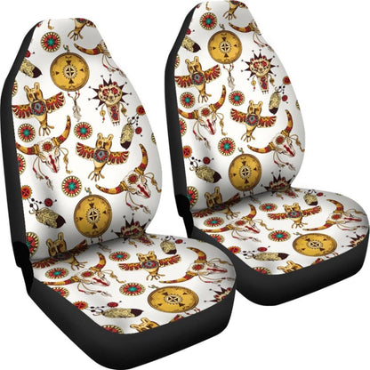 Bison Owl Feather Native American Car Seat Covers