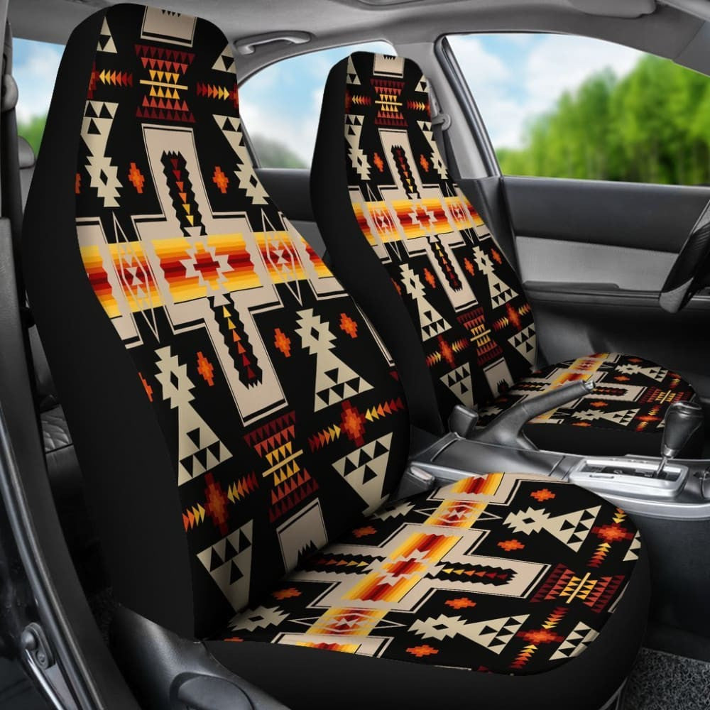 Black Tribe Design Native American Car Seat Covers