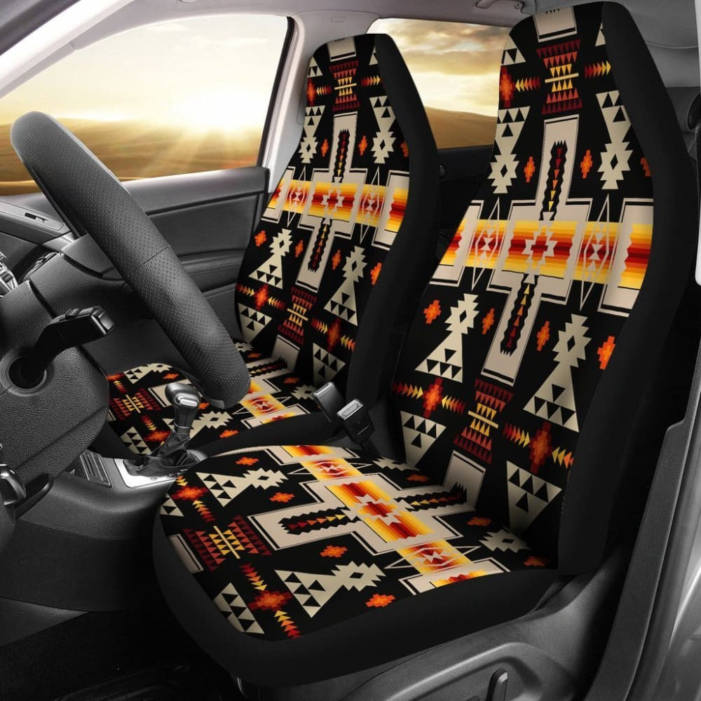Black Tribe Design Native American Car Seat Covers