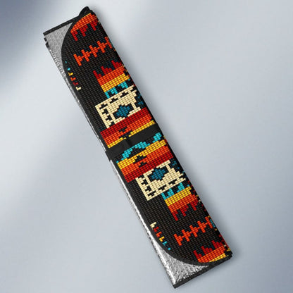 Black Pattern Native Auto Sun Shades