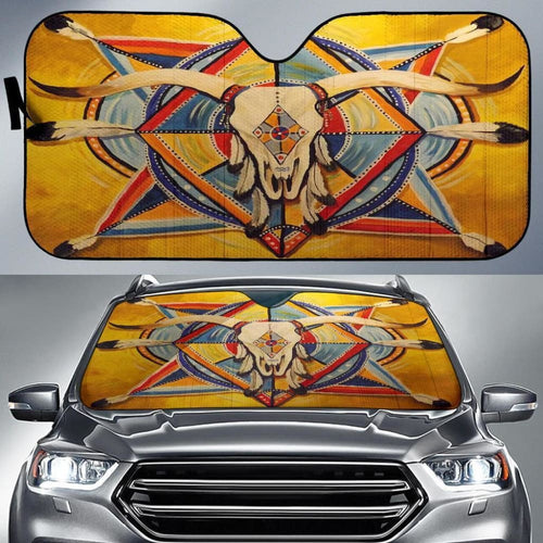 Bison Yellow Native American Auto Sun Shades