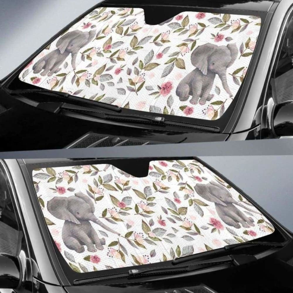 Baby Elephants Car Sun Shades