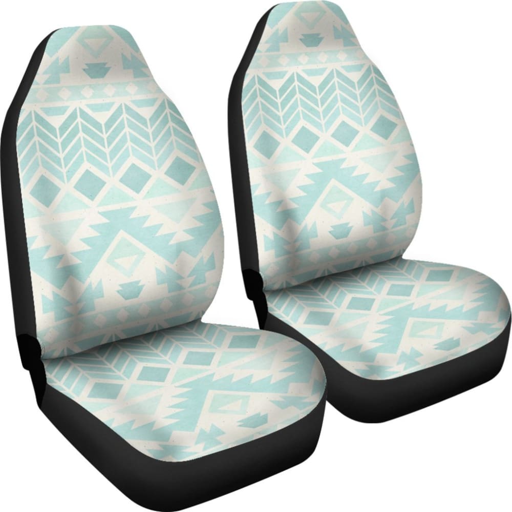 Blue & White Aztec Car Seat Covers