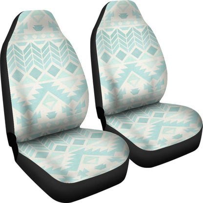 Blue & White Aztec Car Seat Covers