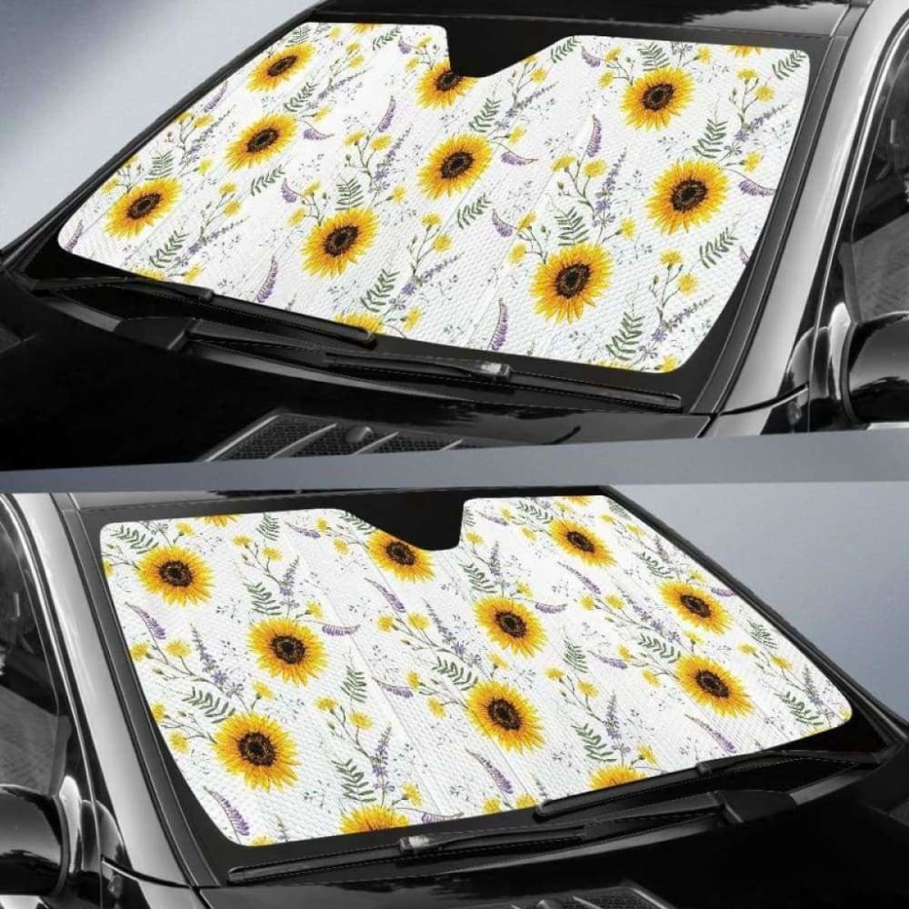 Beautiful Sunflowers Pattern Car Auto Sun Shades