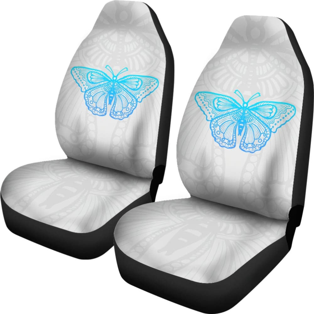 Beautiful Butterfly Blue Custom Car Seat Covers
