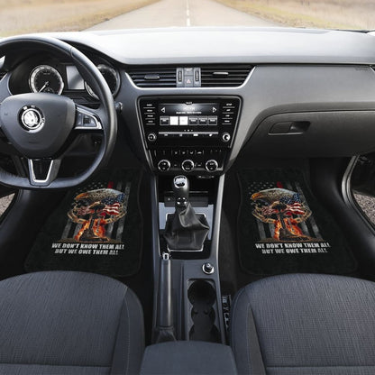 American Flag Eagle We Don't Know Them All, But We Owe Them All Patriotic Car Floor Mats