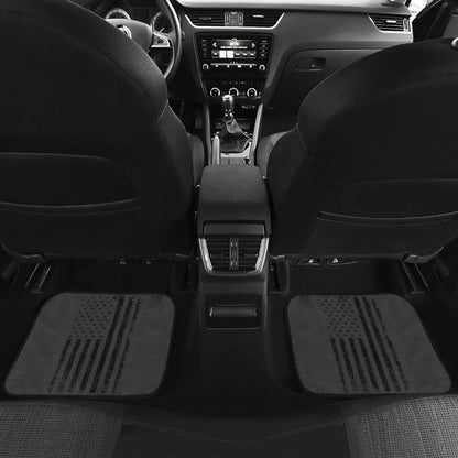 American Flag Patriotic on Black Design Car Floor Mats