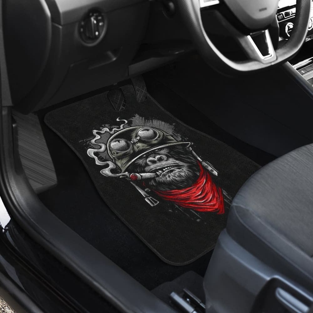 Badass Monkey Smoking Car Floor Mats