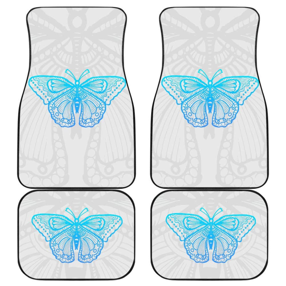 Beautiful Butterfly Blue Custom Car Floor Mats