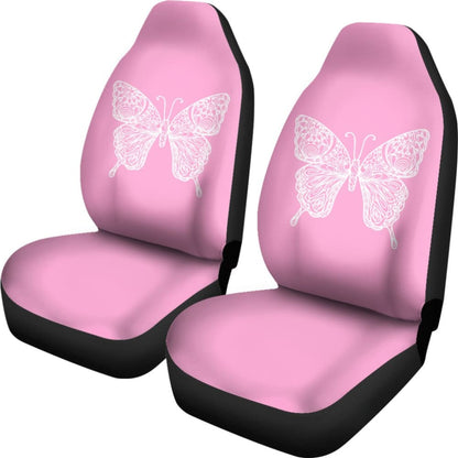 Beautiful Butterfly Pink Custom Car Seat Covers