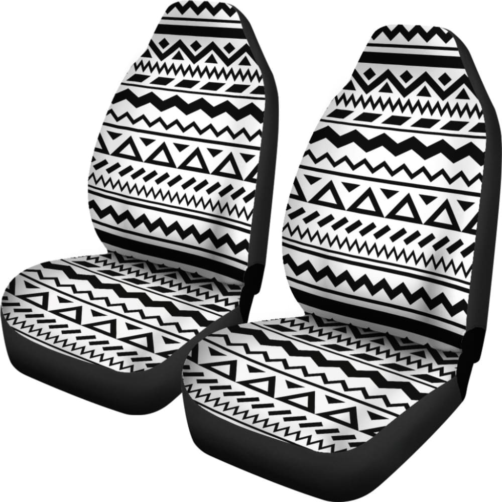 Black And White Aztec Design Car Seat Covers