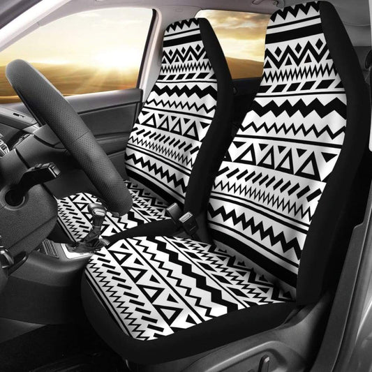 Black And White Aztec Design Car Seat Covers