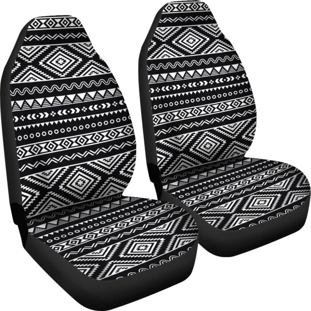 Black And White Car Seat Covers Aztec Design