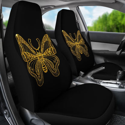 Beautiful Butterfly Gold Custom Car Seat Covers
