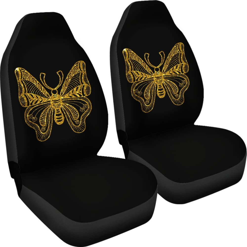 Beautiful Butterfly Gold Custom Car Seat Covers