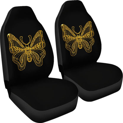 Beautiful Butterfly Gold Custom Car Seat Covers