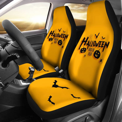 Black Orange Trick or Treat Halloween Car Seat Covers