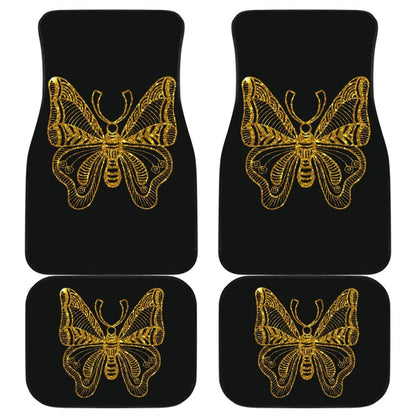 Beautiful Butterfly Gold Custom Car Floor Mats
