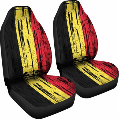Belgium Grunge Flag Car Seat Cover