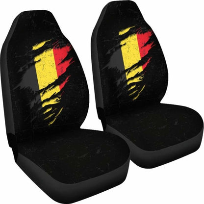Belgium In Me Car Seat Covers - Special Grunge Style (Set Of Two)