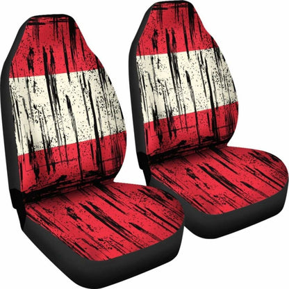 Austria Grunge Flag Car Seat Cover
