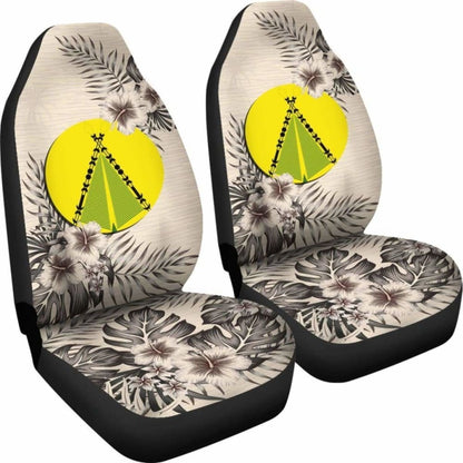 (Sivage) Wallis And Futuna Car Seat Covers The Beige Hibiscus (Set Of Two)