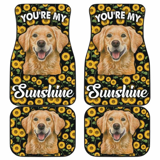 Golden Retriever Dog You're My Sunshine Car Floor Mats