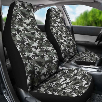 Black Gray Camouflage Car Seat Covers