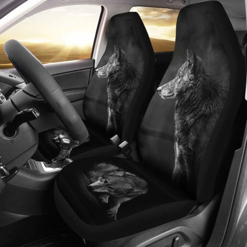 Black Wolf Car Seat Covers Amazing