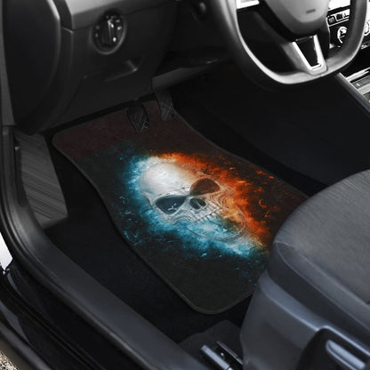 Fire and Ice Skull Car Floor Mats