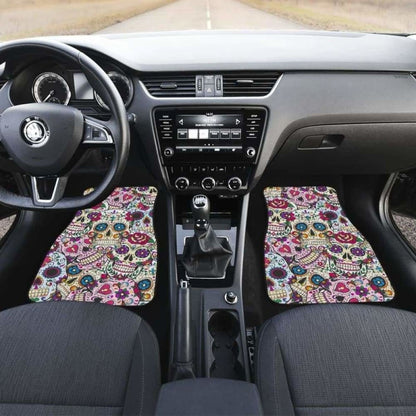 Beautiful Sugar Skull Car Mats