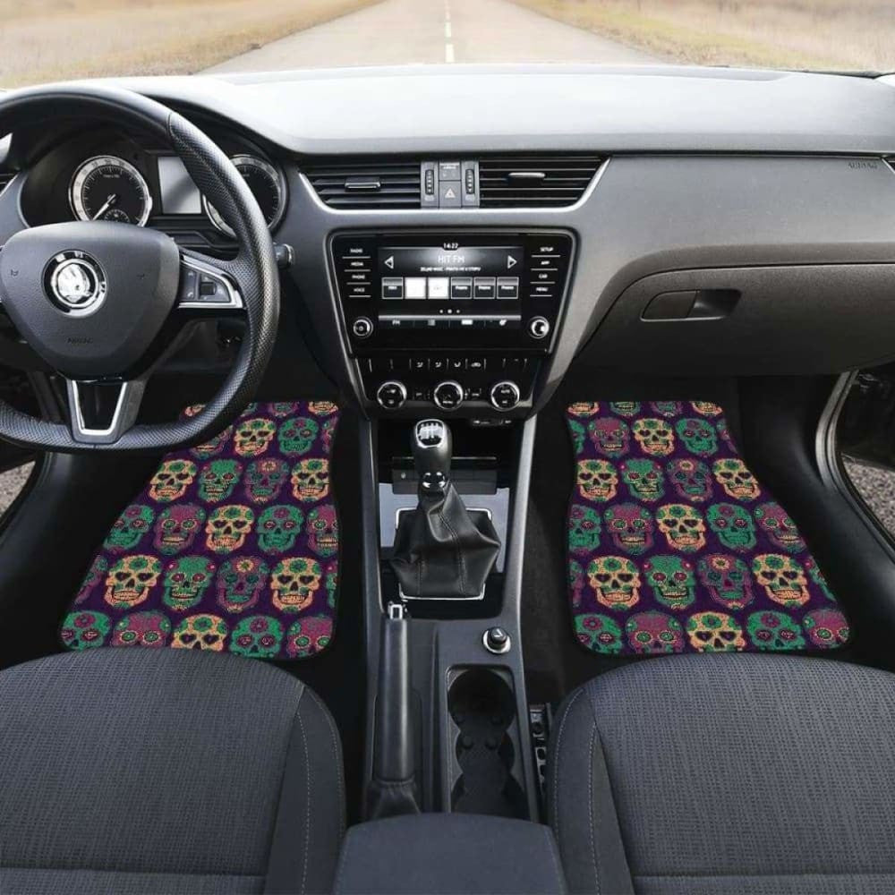 Set Of Pcs Sugar Skull Car Mats