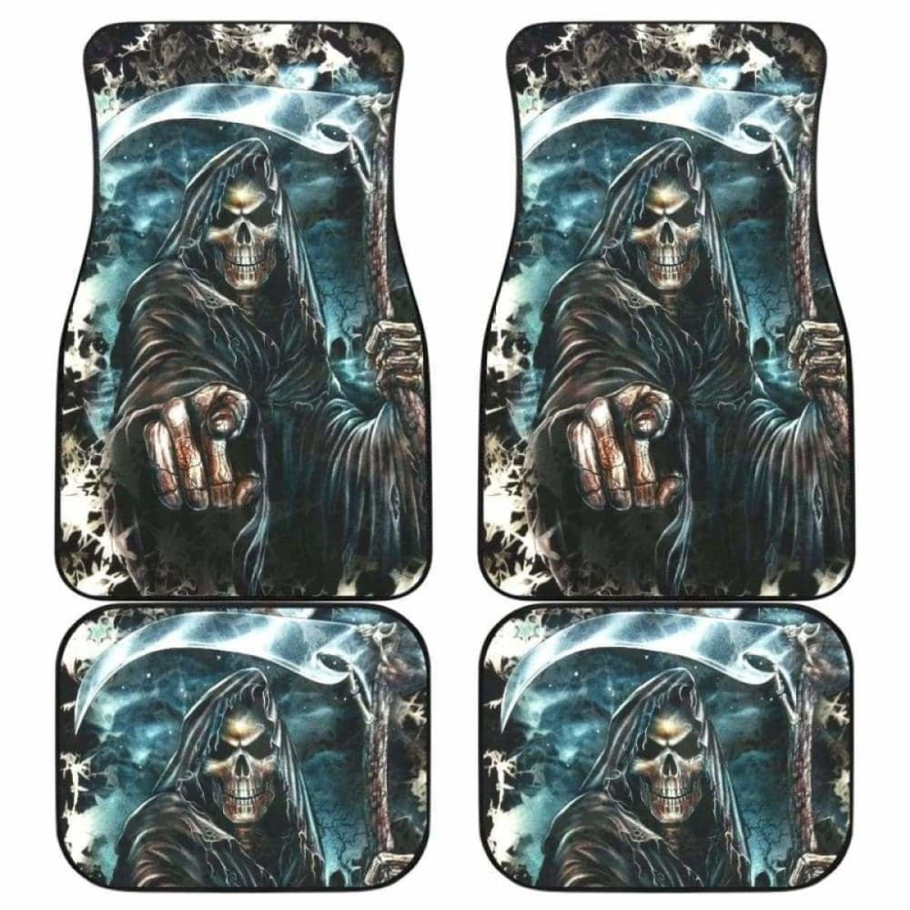 Set Of Pcs Grim Reaper Skull Car Mats