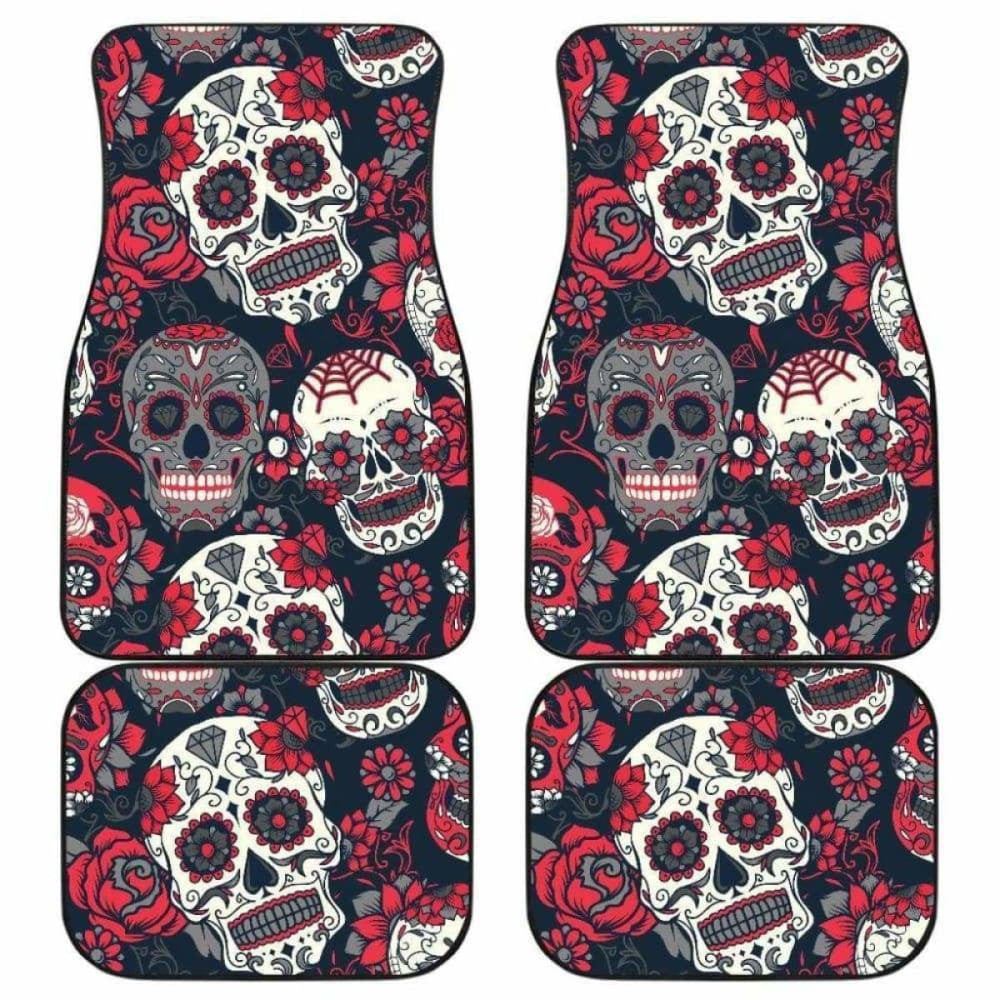 Set Of Pcs Sugar Skull Car Mats