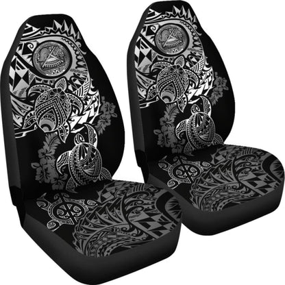 American Samoa Car Seat Covers - American Samoa Seal Turtle Gray Hibiscus Flowing - Amazing